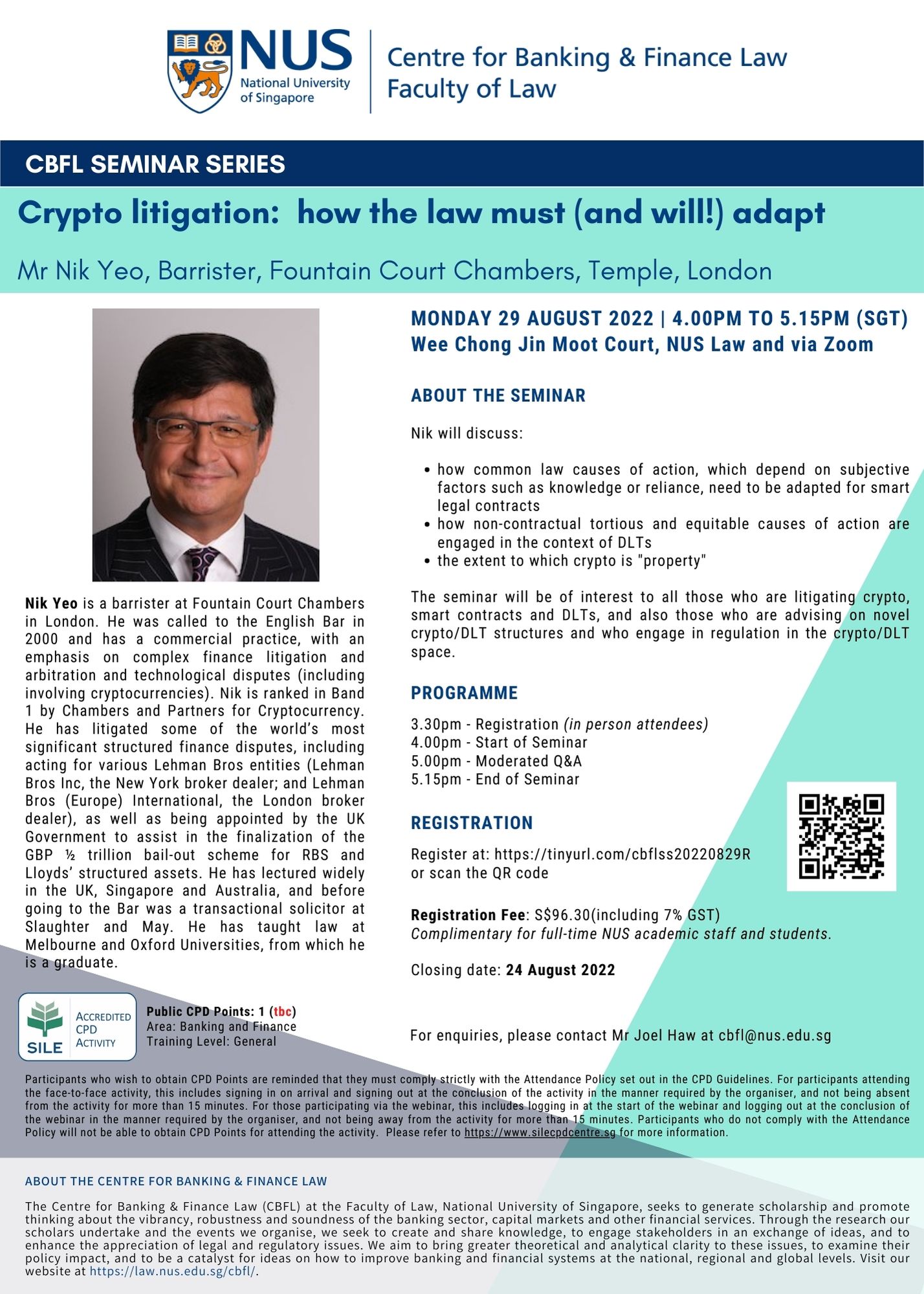 CBFL Seminar - Crypto litigation: how the law must (and will!) adapt